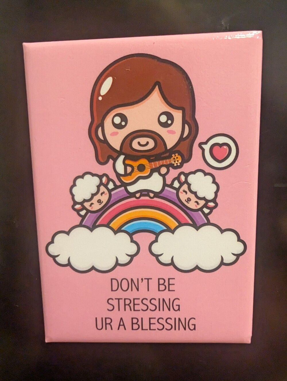 Cute Pink Inspirational Wall Art - 'Don't Be Stressing Ur A Blessing' - Picture 2 of 3